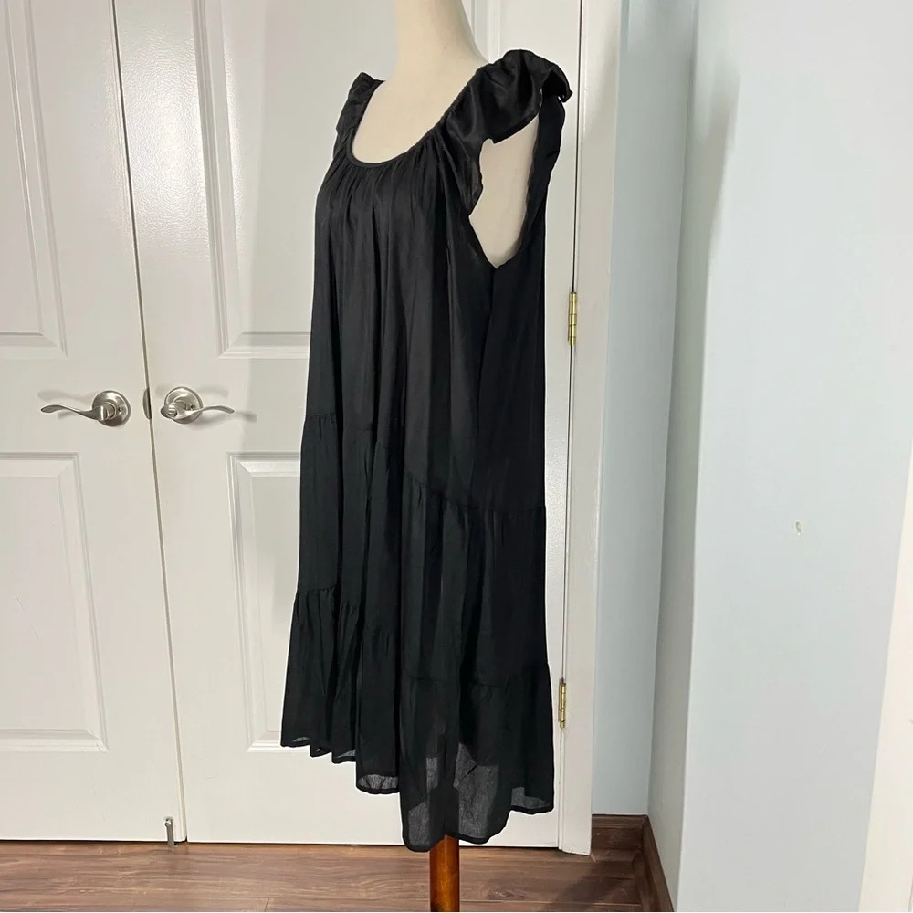 Raviya black see through tiered cover up size S - Picture 8 of 11